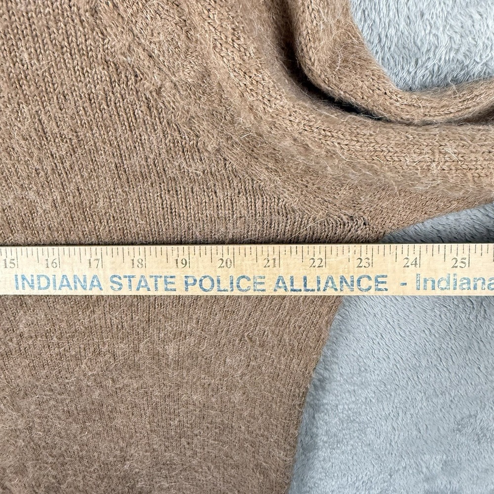 Alpaca Connection Alpaca Wool Full Zip Sweater Womens L Brown Vintage Aztec - Picture 7 of 8